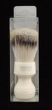 Zenith White Resin Handle XL Synthetic Shave Brush.  S2