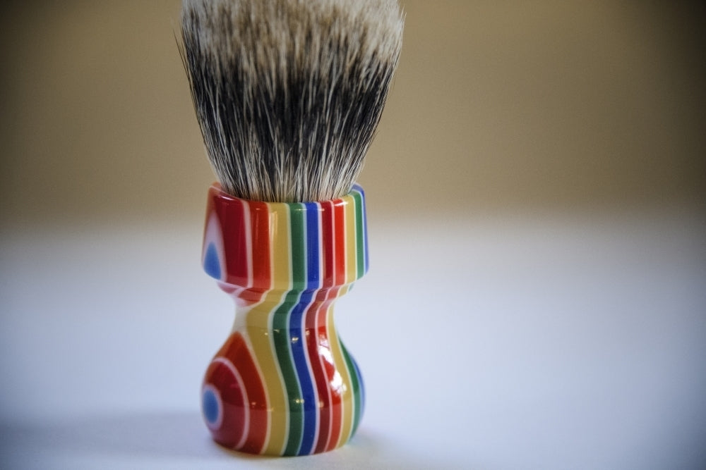 Multicolored Resin Manchurian Brush by Zenith M14 – The Gentle Shave