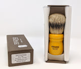 Butterscotch Chubby - Large Knot Silvertip Brush by Zenith Made In Italy P19
