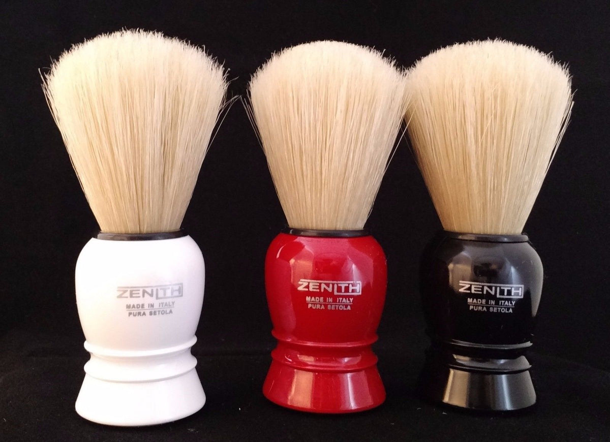 Plastic Boar Shave Brush by Zenith 24x57mm. Three colors B10 – The