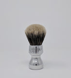 Short Retro Aluminum Handle Manchurian Two Band Brush by Zenith 27.5mm M17
