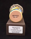Handcrafted Sicilian Ceramic Silvertip Badger Brush by Zenith. 28mm Knot. P6