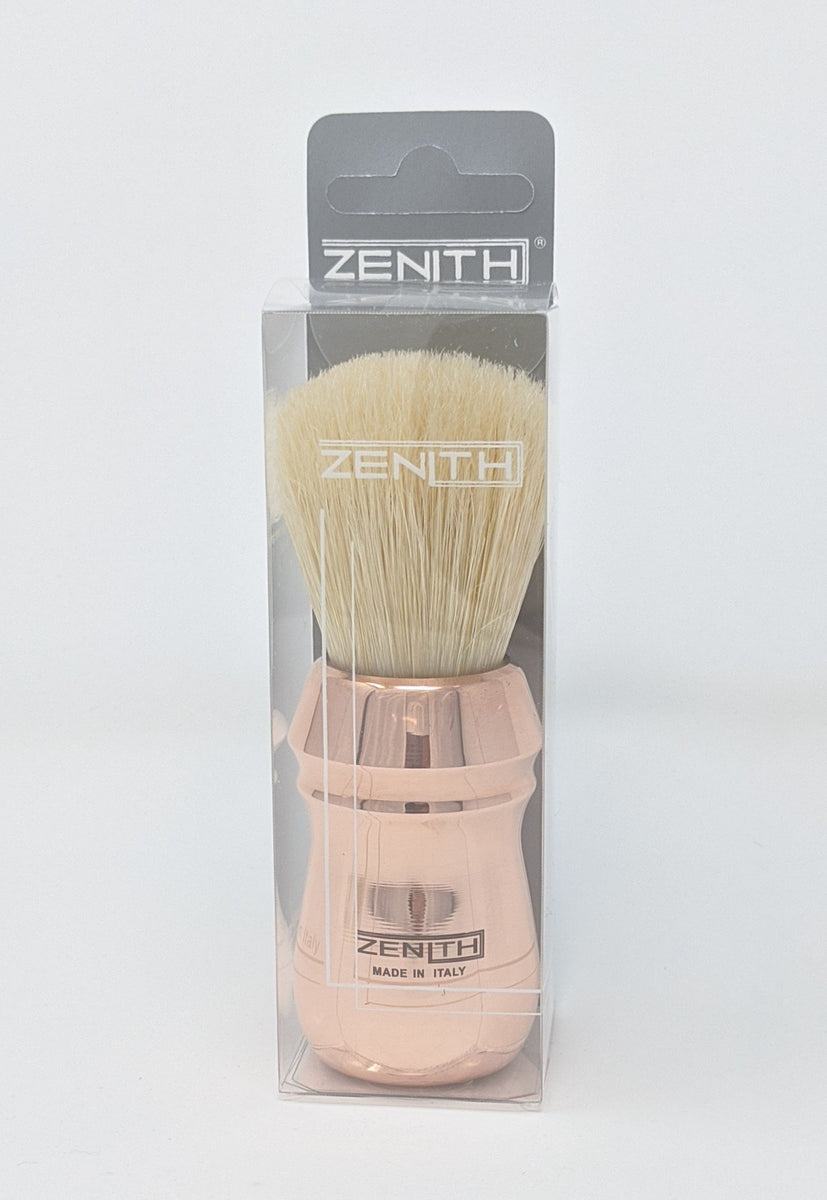 Copper Scrubby! All Metal Zenith Boar Shave Brush 28x50mm