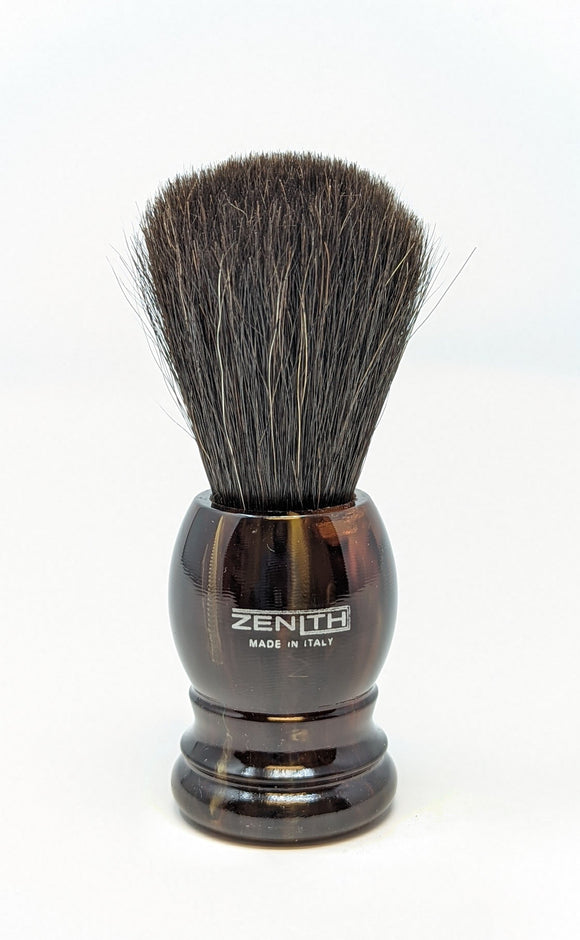 Zenith Extra Soft Horse Brush. Small Plastic Tortoise Handle. Made In Italy E3