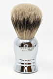 Silvertip Badger Shaving Brush With Copper Chrome Euro Handle by Zenith P22