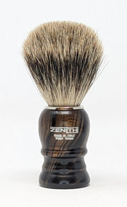 Zenith Walnut Best Badger Shave Brush. Small 22mm T1