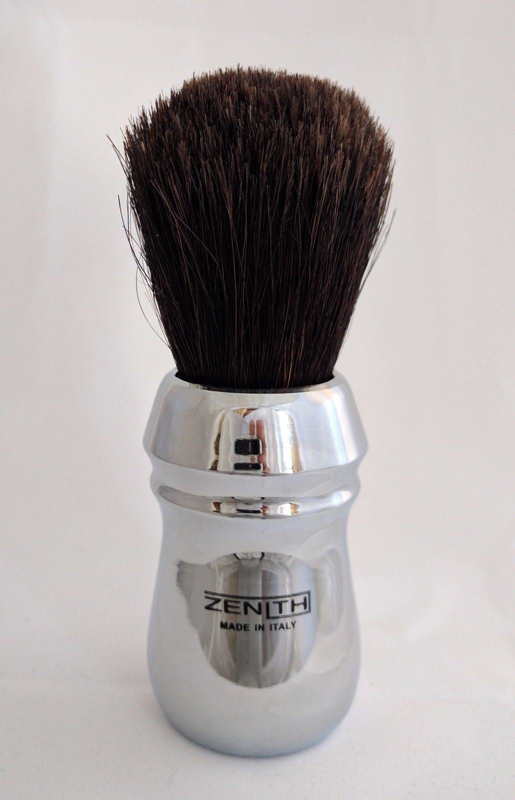 28mm Chromed Copper Handle Horse Brush by Zenith. All metal Handle