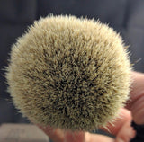 Black Resin Manchurian Badger Shaving Brush 25x51mm by Zenith. M7