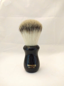 Zenith Ergo Resin Handle Synthetic Black Shave Brush. 26mm. S10