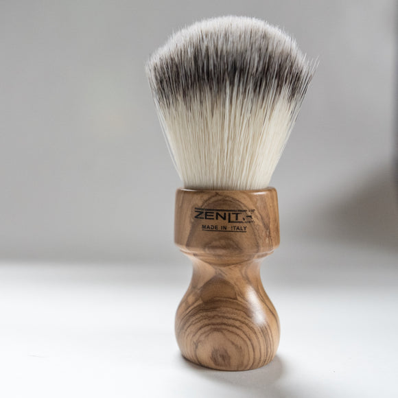 Zenith Olive Wood Synthetic Shave Brush.  S5