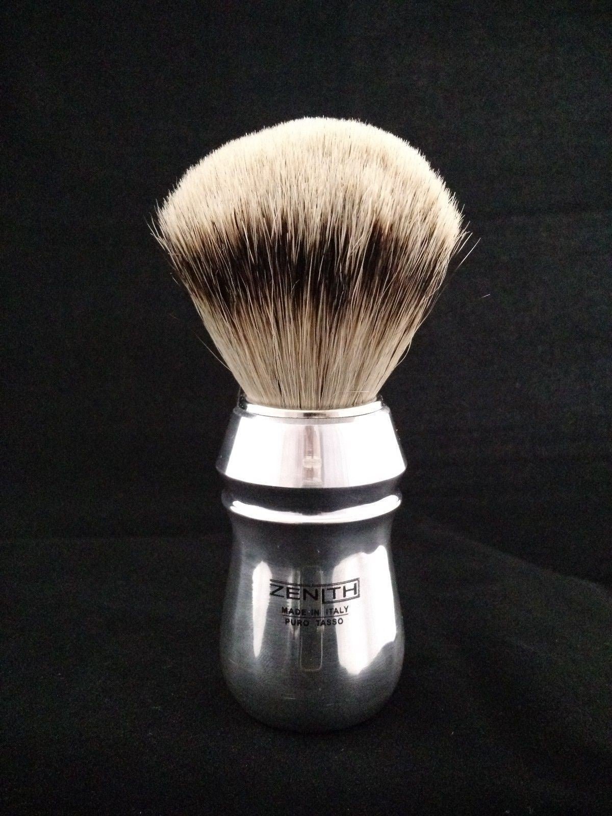 Large Pro Aluminum Silvertip Brush by Zenith 26mm Knot P11 – The