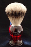 Plastic Tortoise Silvertip Shave Brush by Zenith. 21mm. P8