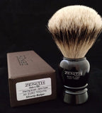 Black Plastic Silvertip Shave Brush by Zenith 24.5mm. P10
