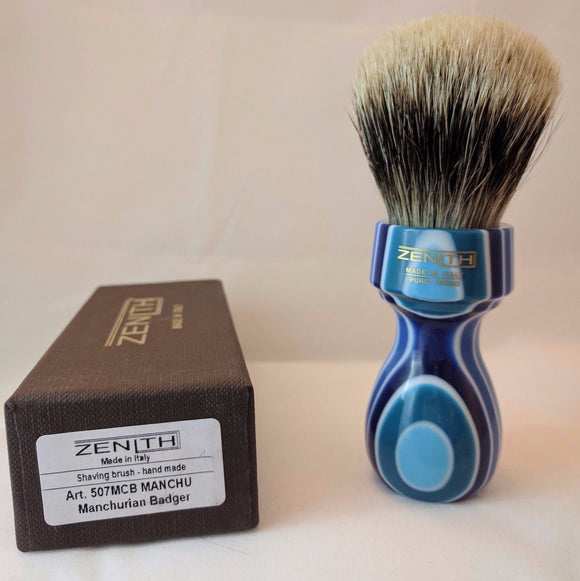 Mult-Colored Blue Resin Manchurian Brush. by Zenith M13