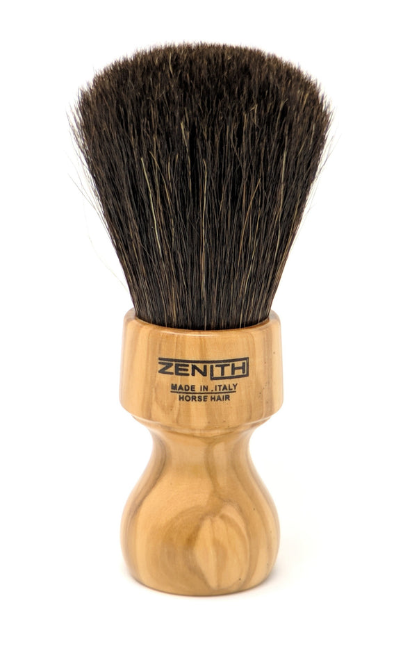 Extra Soft Horse Shave Brush by Zenith. Olive Wood handled. Made In Italy E1