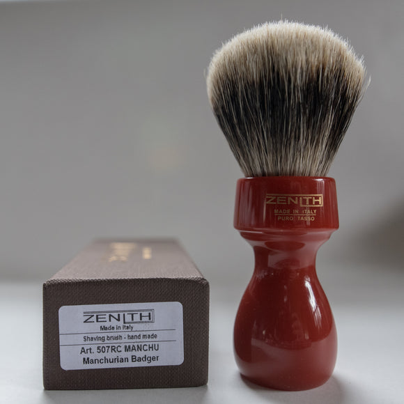 Red Retro Resin Manchurian Brush by Zenith M12