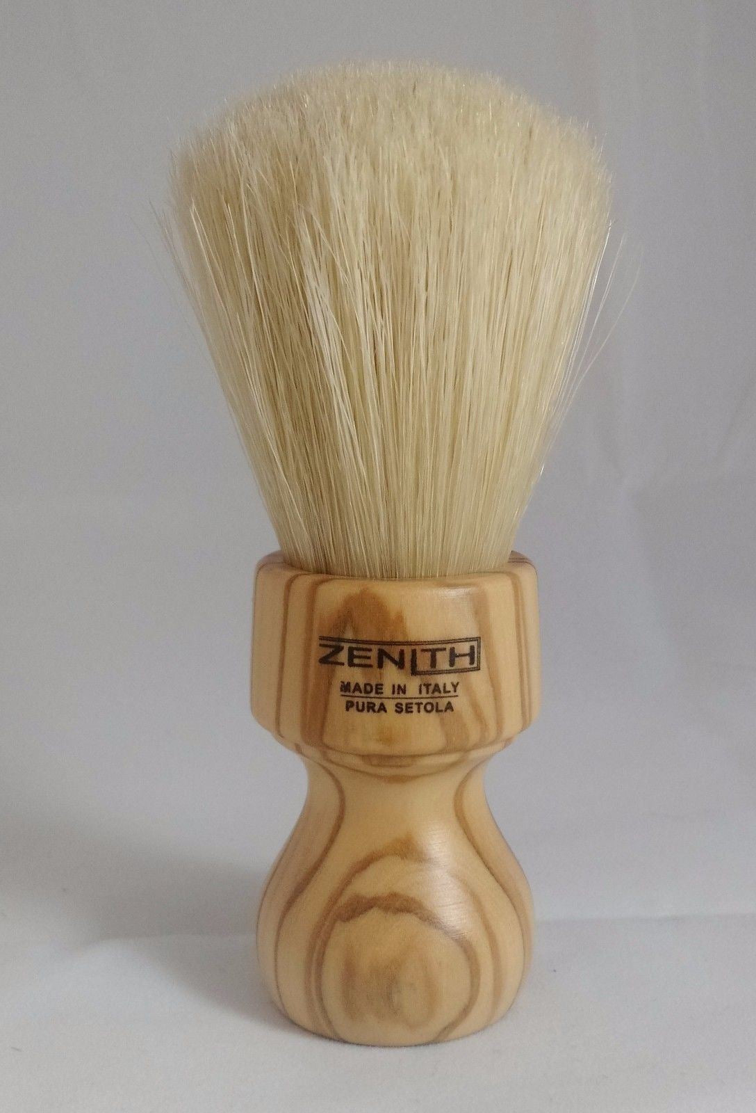 Olive Wood Handle Big Boar Brush by Zenith. B15 – The Gentle Shave