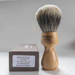 Zenith Manchurian Olive Wood Shave Brush. M11