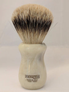 Faux "Horn" Resin Silvertip Badger Shaving Brush by Zenith 24.5x51mm P18