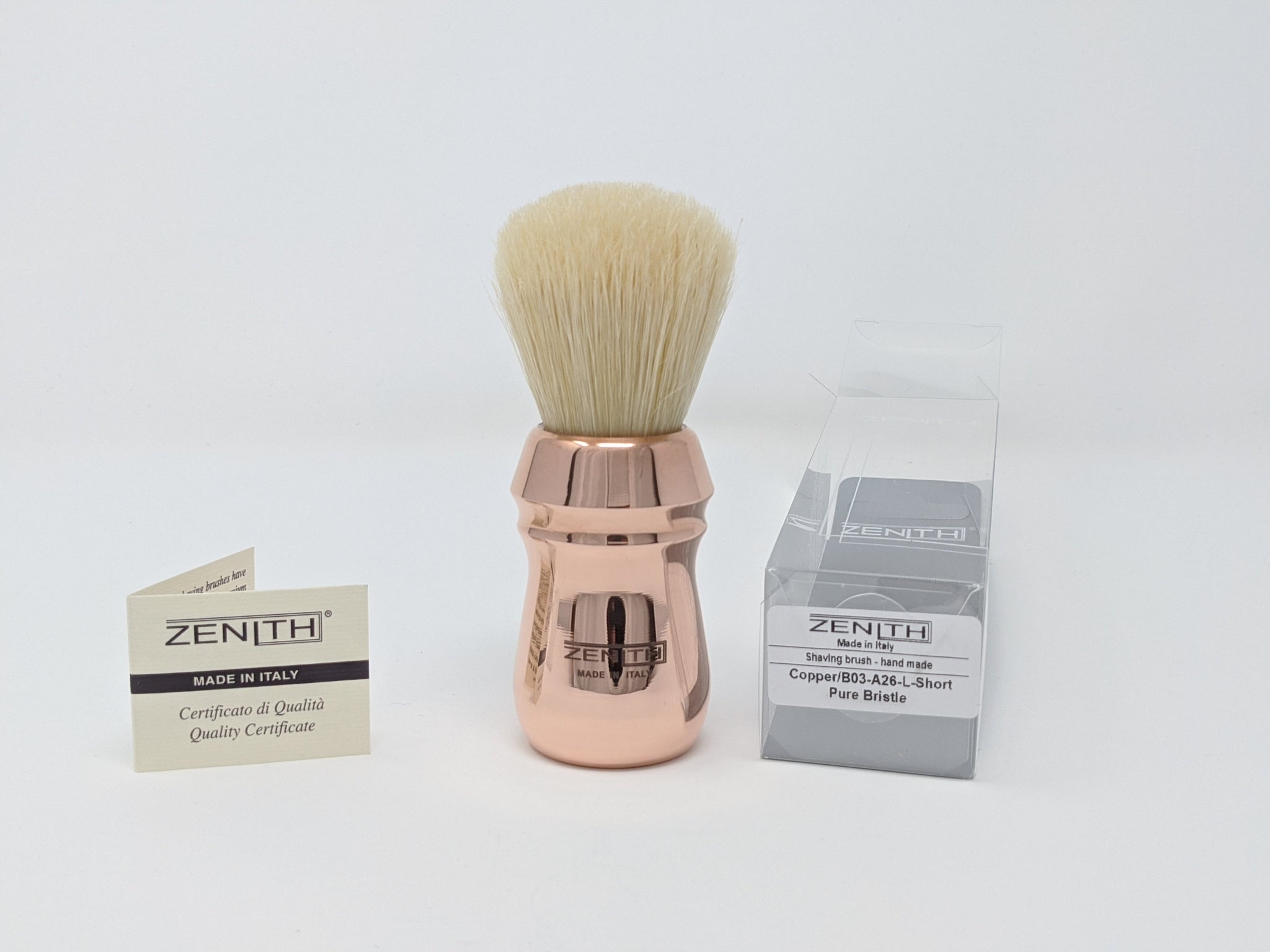送料無料 店舗 Copper Scrubby! All Metal Zenith Boar Shave Brush 28x50mm その他