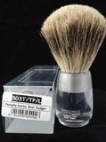 Zenith Clear Resin Handle Best Badger Shave Brush. 24.5mm Knot. T2