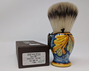 Handcrafted Sicilian Ceramic Synthetic Brush by Zenith. 28mm Knot. S11