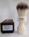 Retro White Resin Handle With Synthetic Knot Brush by Zenith S9