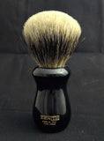 Black Resin Manchurian Badger Shaving Brush 25x51mm by Zenith. M7
