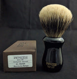 Black Resin Manchurian Badger Shaving Brush 25x51mm by Zenith. M7