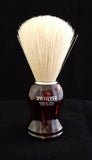 Plastic Tortoise Handle Boar Shave Brush by Zenith. 21x57mm Knot. B6