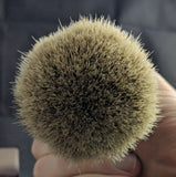 Black Resin Manchurian Badger Shave Brush by Zenith M4