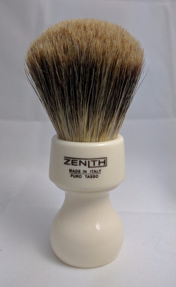 Resin Handle XL Best Badger Ivory Shave Brush by Zenith T3
