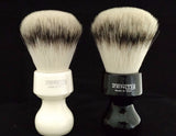 Zenith White Resin Handle XL Synthetic Shave Brush.  S2