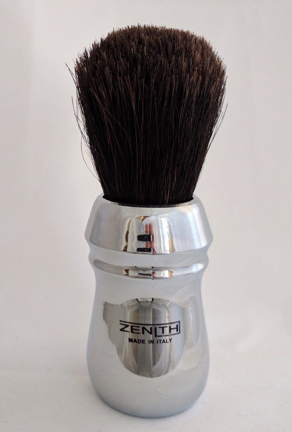 XL Chromed Copper Handle Horse Brush All metal Handle by Zenith. H5