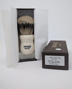 Zenith Ivory Silvertip Brush. XL 28mm. Made in Italy. Compare to RazoRock. P2