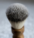 Zenith Olive Wood Synthetic Shave Brush.  S5