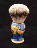 Handcrafted Sicilian Ceramic Silvertip Badger Brush by Zenith. 28mm Knot. P6