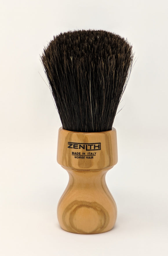 Olive Wood Horse Shaving Brush by Zenith. H7