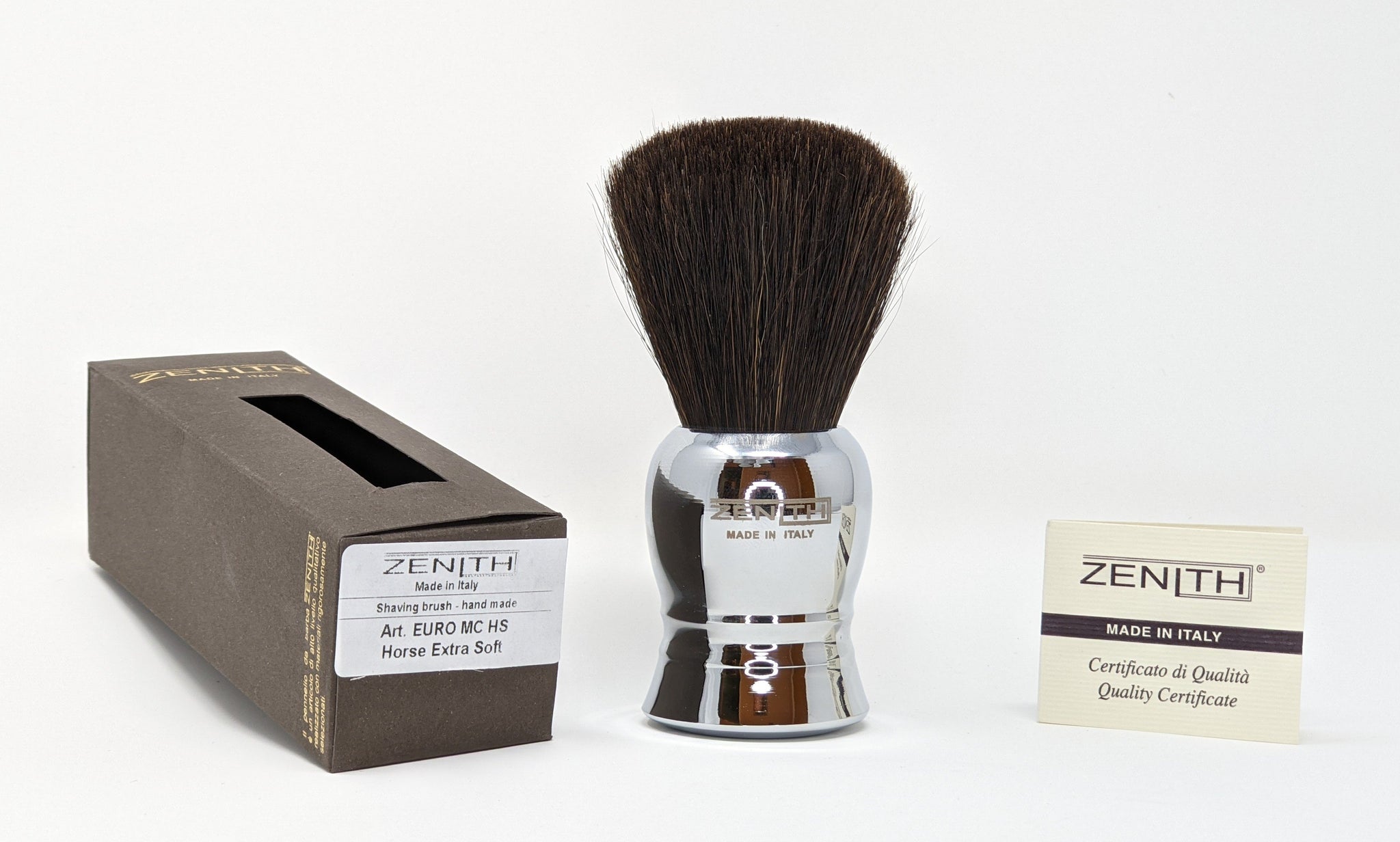 Smaller Chromed Copper Euro Handle with Extra Soft Horse Hair by