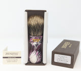 Amethyst Resin Handle Manchurian Badger Brush by Zenith 28mm Knot M36