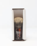 Plastic Tortoise Shell Manchurian Badger Shaving Brush by Zenith 23mm Knot M34