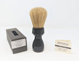 Unbleached Boar Brush w/Retro Black Resin Handle by Zenith. 28mm Knot UB1
